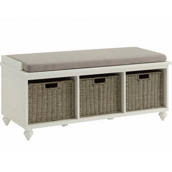 NEW Shelf Cubby Baxter STORAGE BIN Basket Willow Wicker STURDY 12.4x10.8" Basket - Picture 2 of 4